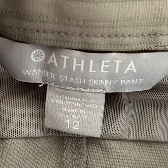 ATHLETA WONDER STASH SKINNY PANT SIZE 12 ATHLEISURE MINIMALIST STYLISH MODERN - Picture 4 of 10